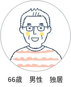66歳 男性 独居