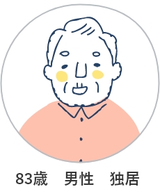 83歳 男性 独居